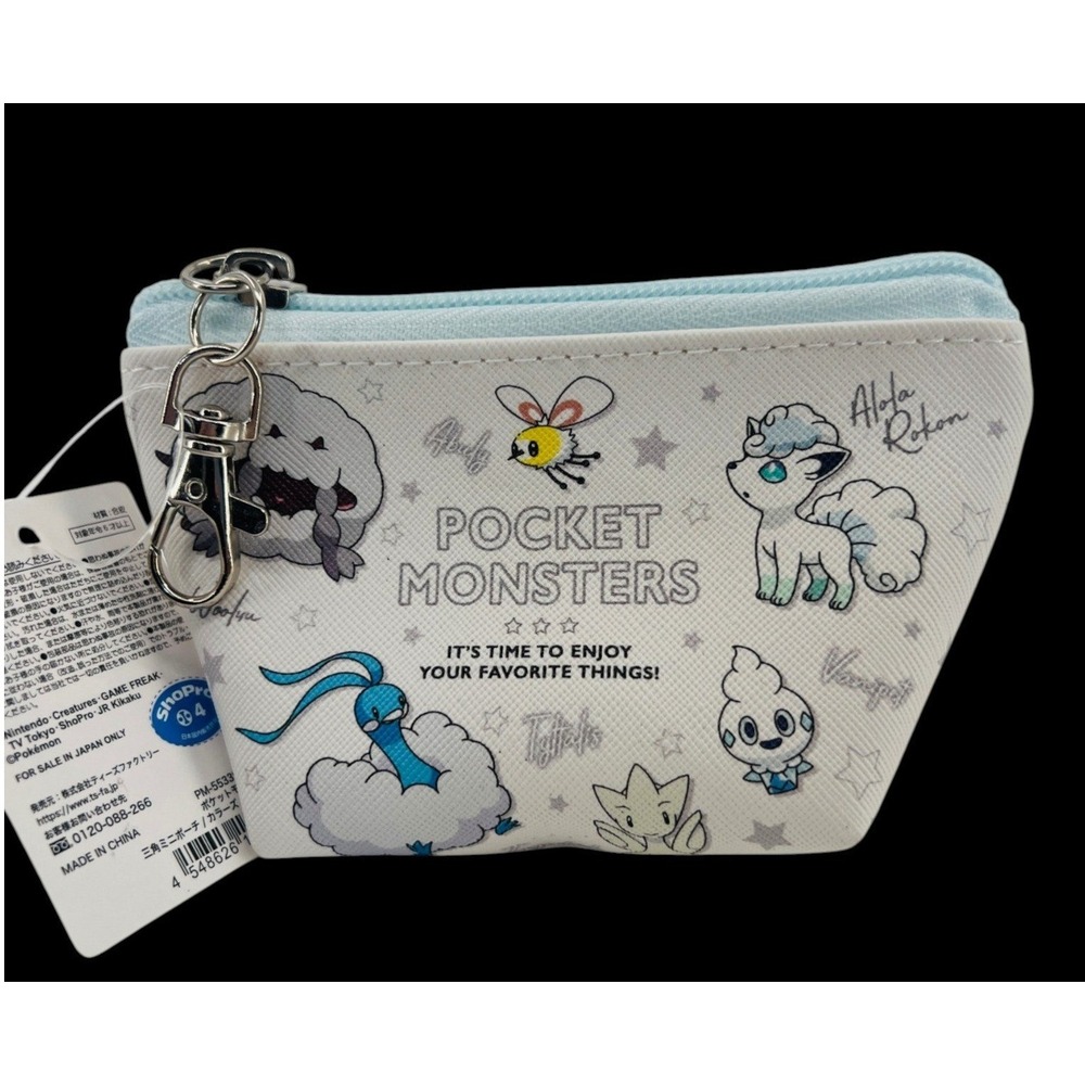 Pokemon Center Triangle Mini Coin Pouch Wallet Keychain Japan Exclusive NWT - Picture 3 of 5